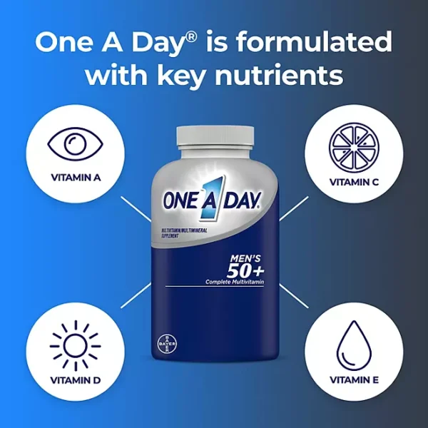 One A Day Men's 50+ Healthy Advantage Multivitamin Tablets 300 ct. - Image 3