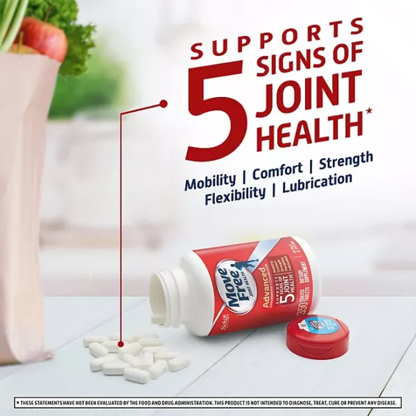 Move Free Advanced Glucosamine Joint Health Support Supplement Tablets, 200 ct. - Image 2