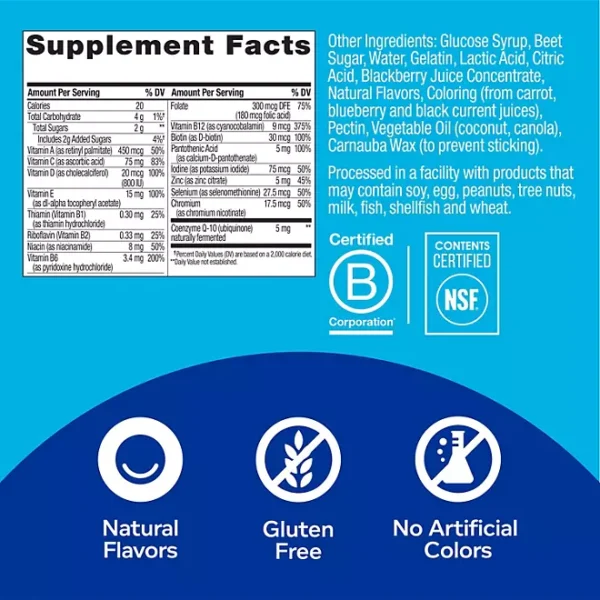OLLY Men's Multivitamin Gummy, Blackberry, 200 ct. - Image 2