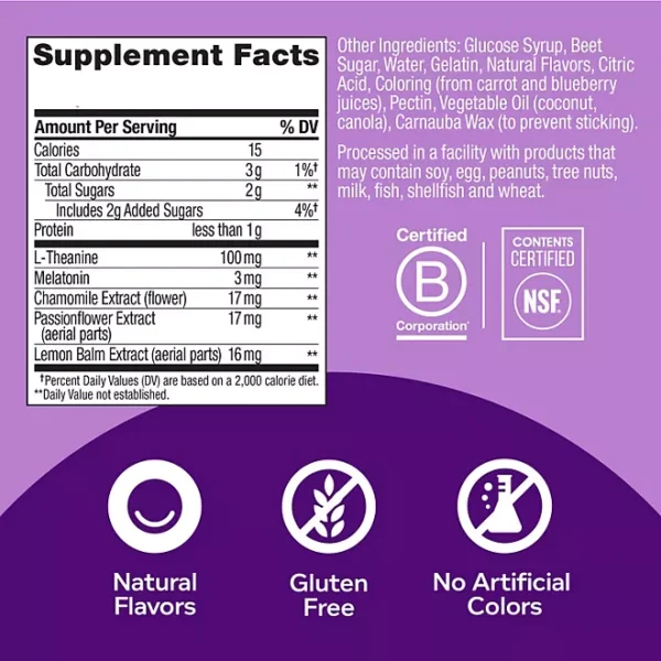 OLLY Restful Sleep Gummies, Blackberry, 110 ct. - Image 3