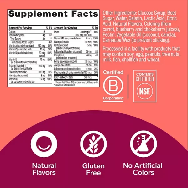 OLLY Women's Health & Immune Support Multivitamin Gummies, 200 ct. - Image 3