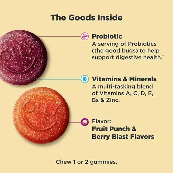 OLLY Kids Multivitamin + Probiotic Gummy, Berry, 160 ct. - Image 3