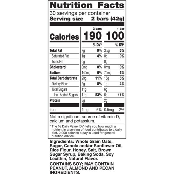Nature Valley Crunchy Oat and Honey Bars 100% Natural 30 Units / 42 g - Image 5