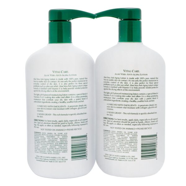 Vital Care Aloe Vera Anti-aging Moisturizing Lotion 2 Units / 950 mL / 32 oz - Image 3