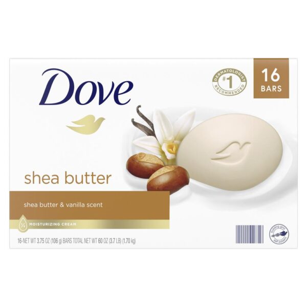 Dove Shea Butter Beauty Bar 16 Units 1106 g 13.75 oz - Image 2