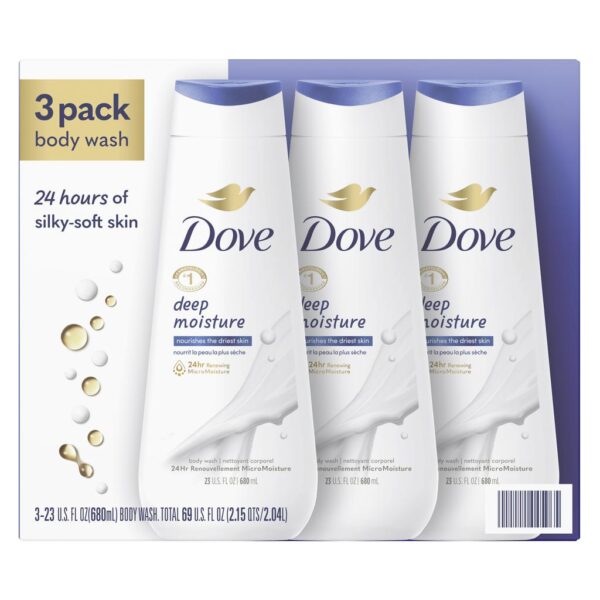 Dove Deep Moisture Body Wash 3 Units / 680 mL / 23 oz.