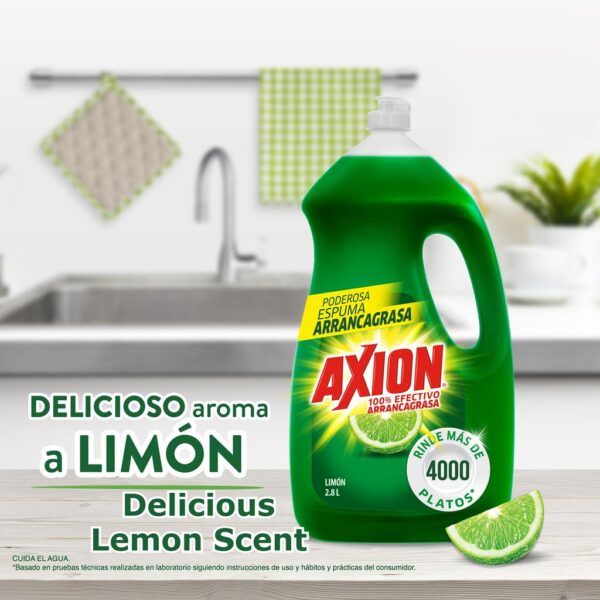 Axion Lime Liquid Dishwashing 2.8 L / 94.68 oz - Image 2