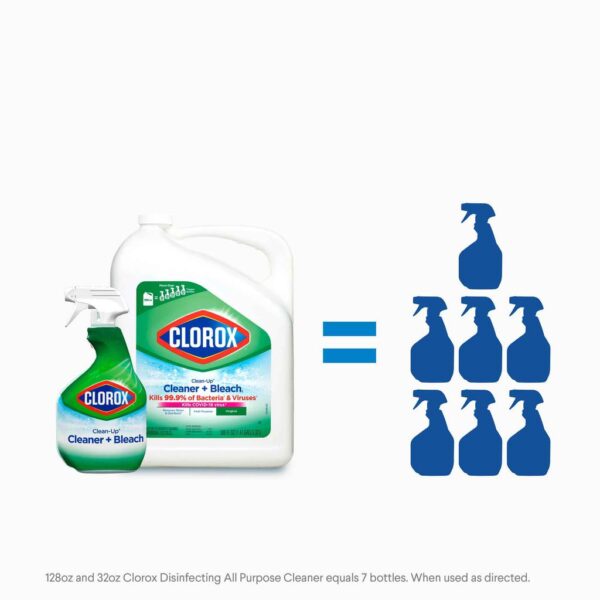 Clorox Clean-Up Cleaner, Bleach and Disinfectant 5.32 L + 946 mL / 180 oz + 32 oz - Image 4